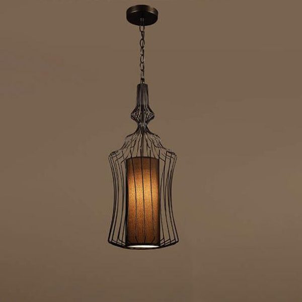 Industrial Retro Metal Birdcage 1-Light Lantern Pendant Light - Image 13