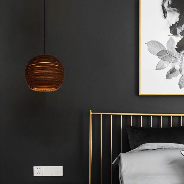 Contemporary Retro Paper Elliptic Spherical Bell Trapezoid Semicircle Polygonal 1-Light Pendant Light For Dining Room - Image 25