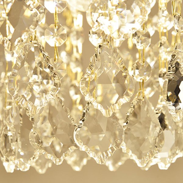 Modern Luxury Iron Crystal Branch 1-Light Semi-Flush Mount Ceiling Light For Living Room - Image 7