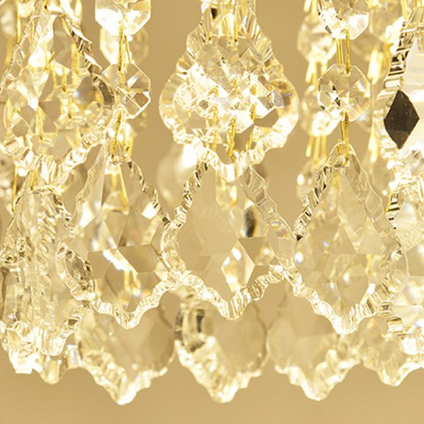 Modern Luxury Iron Crystal Branch 1-Light Semi-Flush Mount Ceiling Light For Living Room - Image 8