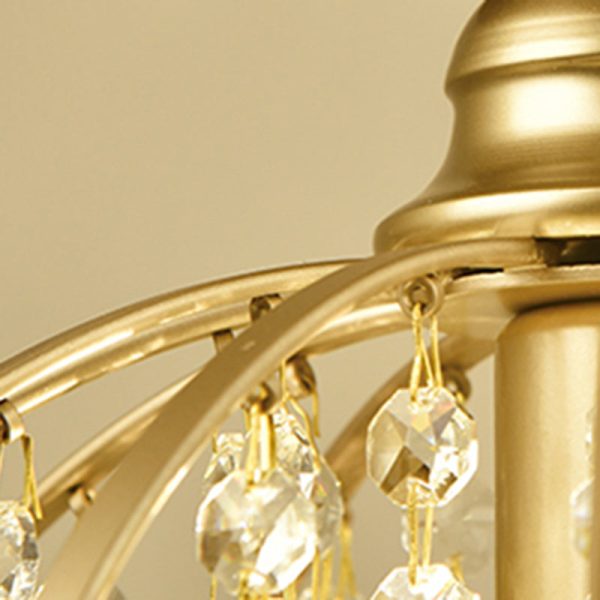 Modern Luxury Iron Crystal Branch 1-Light Semi-Flush Mount Ceiling Light For Living Room - Image 10