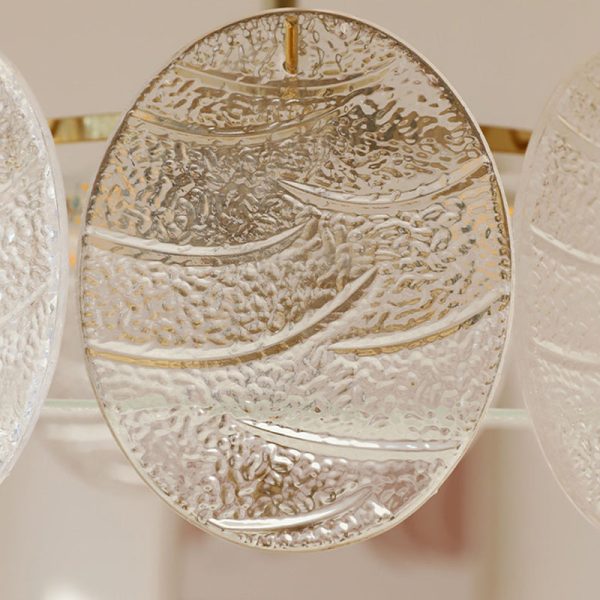 Traditional French Iron Glass Round 5/6/8-Light Semi-Flush Mount Ceiling Light For Living Room - Image 9