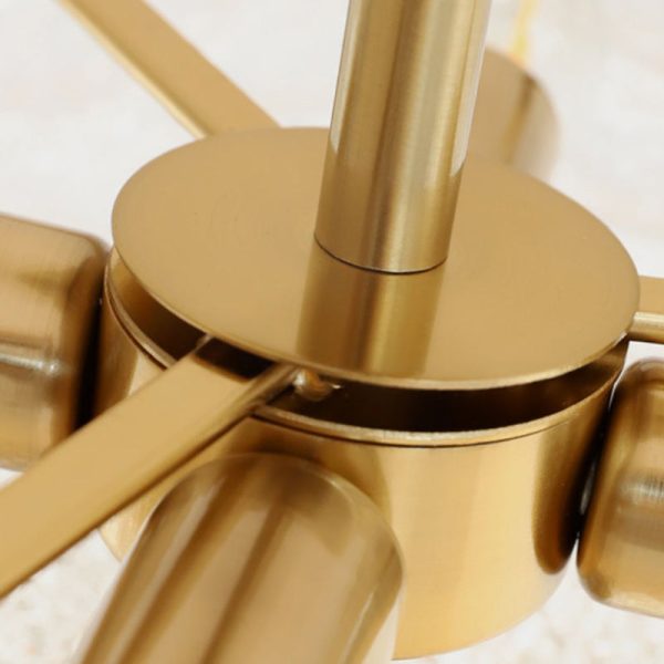 Traditional French Iron Glass Round 5/6/8-Light Semi-Flush Mount Ceiling Light For Living Room - Image 10