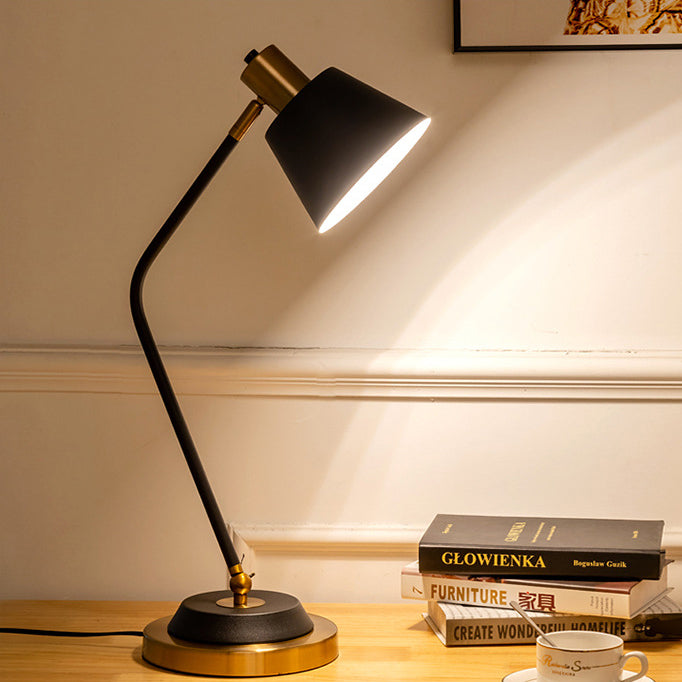 BS-Lighting-AC04534-5.jpg Modern Minimalist Iron Cylinder Shade 1-Light Table Lamp For Living Room - Image 1