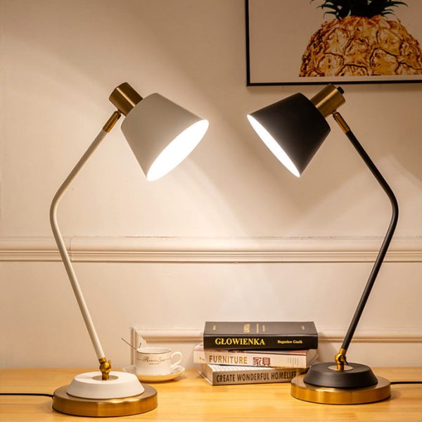 Modern Minimalist Iron Cylinder Shade 1-Light Table Lamp For Living Room - Image 2