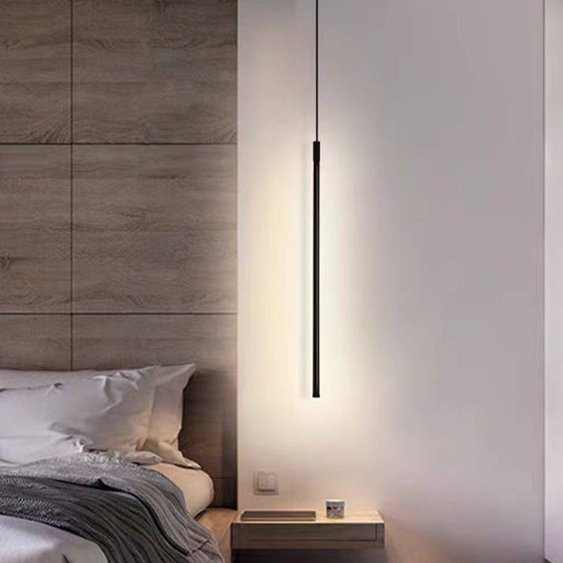 BS-Lighting-AC04555-10-9fc3b6f5-db18-410a-ae7e-24cbee74c9c9.jpg Modern Minimalist Aluminum Silicone Cylinder LED Pendant Light For Bedroom - Image 1