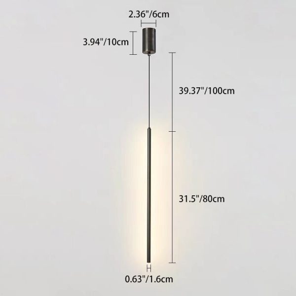 Modern Minimalist Aluminum Silicone Cylinder LED Pendant Light For Bedroom - Image 5