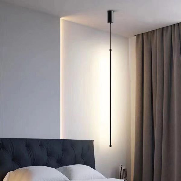 Modern Minimalist Aluminum Silicone Cylinder LED Pendant Light For Bedroom - Image 8