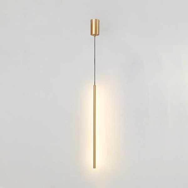 Modern Minimalist Aluminum Silicone Cylinder LED Pendant Light For Bedroom - Image 11