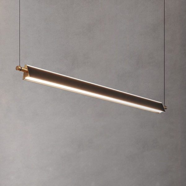 Modern Minimalist Metal PMMA Rectangle LED Island Light Chandelier For Dining Room - Image 12