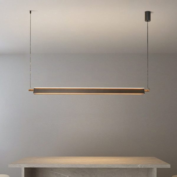 Modern Minimalist Metal PMMA Rectangle LED Island Light Chandelier For Dining Room - Image 14