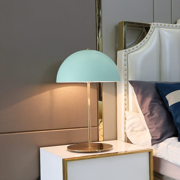 Modern Minimalist Iron Dome-Shaped 1-Light Table Lamp For Bedroom - Image 8