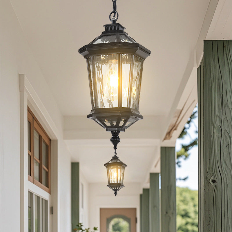 BS-Lighting-AC04595-1-2169265d-4002-45a2-b2f9-be58f1b1141e.jpg Traditional Vintage Aluminum & Ripple Glass Octagonal 1-Light Pendant Light For Outdoor Patio - Image 10