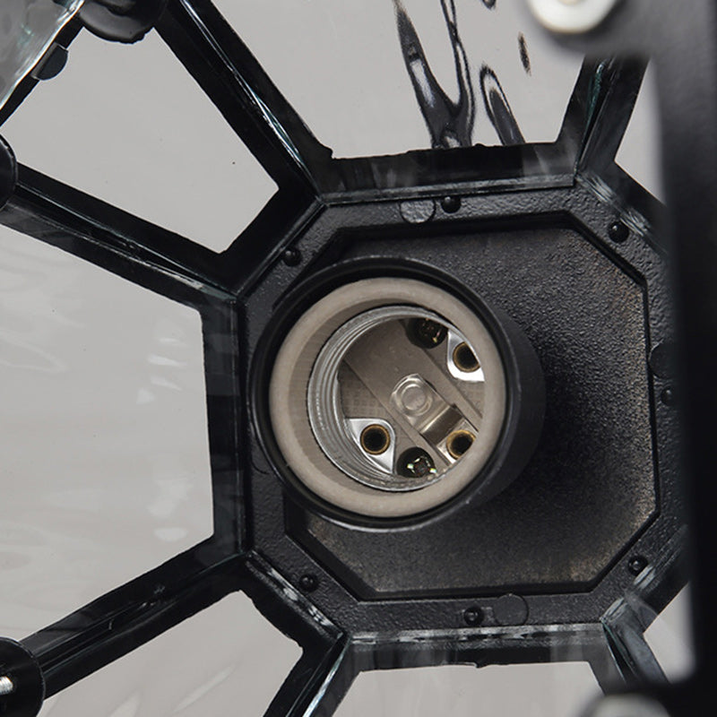 BS-Lighting-AC04595-10.jpg Traditional Vintage Aluminum & Ripple Glass Octagonal 1-Light Pendant Light For Outdoor Patio - Image 7