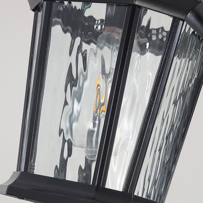 BS-Lighting-AC04595-11.jpg Traditional Vintage Aluminum & Ripple Glass Octagonal 1-Light Pendant Light For Outdoor Patio - Image 8