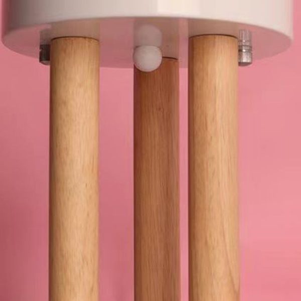 Contemporary Creative Resin Iron Acrylic Wood Unicorn Round LED Semi-Flush Mount Ceiling Light For Bedroom - Image 7