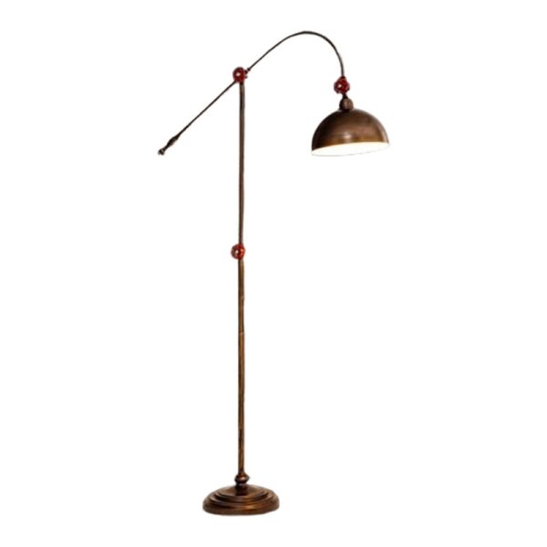 Contemporary Industrial Iron Dome Fishing Rod 1-Light Standing Floor Lamp For Living Room - Image 13