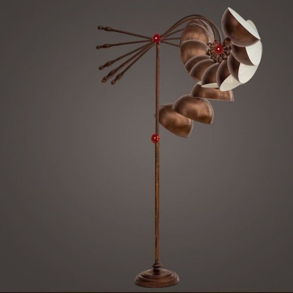 Contemporary Industrial Iron Dome Fishing Rod 1-Light Standing Floor Lamp For Living Room - Image 8