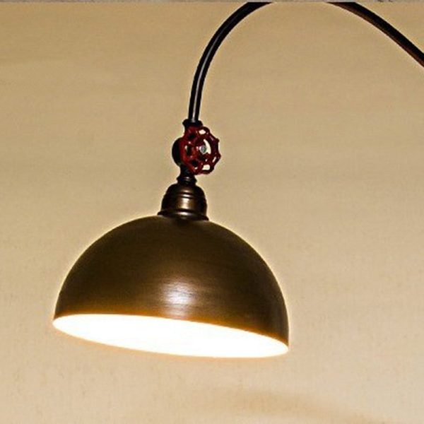 Contemporary Industrial Iron Dome Fishing Rod 1-Light Standing Floor Lamp For Living Room - Image 7