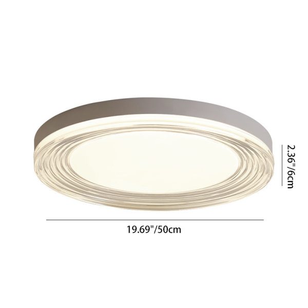 Modern Minimalist ABS Acrylic Hardware Round LED Flush Mount Ceiling Light For Living Room - Image 4