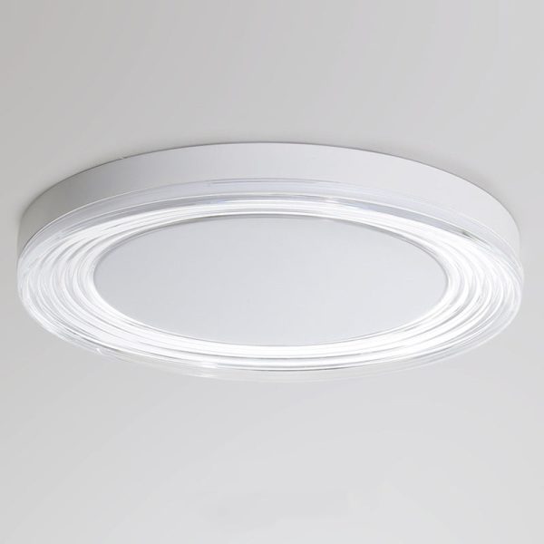 Modern Minimalist ABS Acrylic Hardware Round LED Flush Mount Ceiling Light For Living Room - Image 8