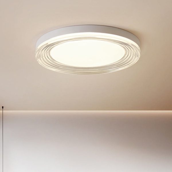 Modern Minimalist ABS Acrylic Hardware Round LED Flush Mount Ceiling Light For Living Room - Image 10