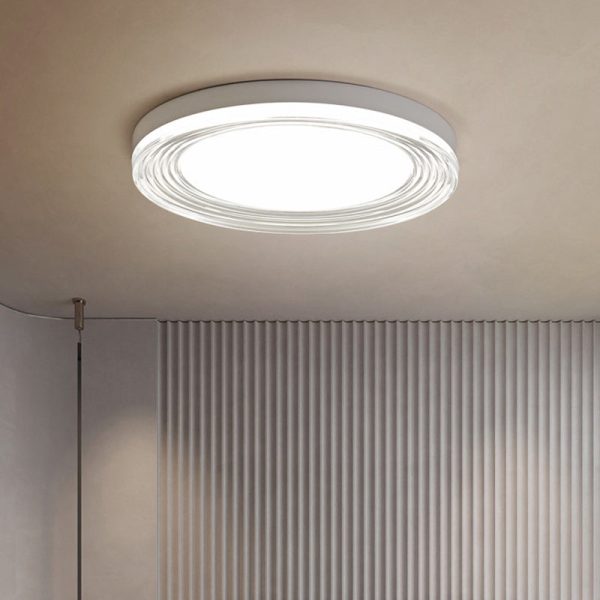 Modern Minimalist ABS Acrylic Hardware Round LED Flush Mount Ceiling Light For Living Room - Image 11