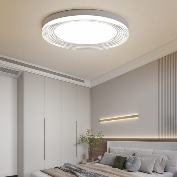 Modern Minimalist ABS Acrylic Hardware Round LED Flush Mount Ceiling Light For Living Room - Image 14