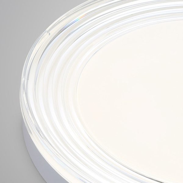 Modern Minimalist ABS Acrylic Hardware Round LED Flush Mount Ceiling Light For Living Room - Image 6