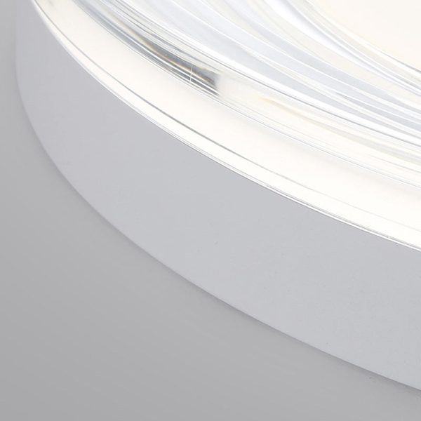 Modern Minimalist ABS Acrylic Hardware Round LED Flush Mount Ceiling Light For Living Room - Image 7