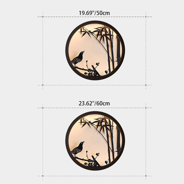 Modern Minimalist Iron & Acrylic Round LED Wall Sconce Lamp For Outdoor Courtyard & Garden - Image 4