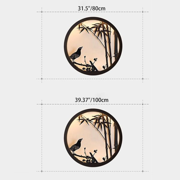 Modern Minimalist Iron & Acrylic Round LED Wall Sconce Lamp For Outdoor Courtyard & Garden - Image 5