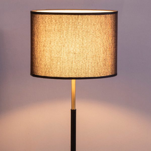 Contemporary Nordic Fabric And Iron Cylindrical 1-Light Table Lamp For Bedroom And Living Room - Image 11