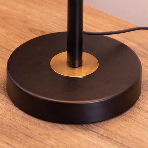 Contemporary Nordic Fabric And Iron Cylindrical 1-Light Table Lamp For Bedroom And Living Room - Image 5