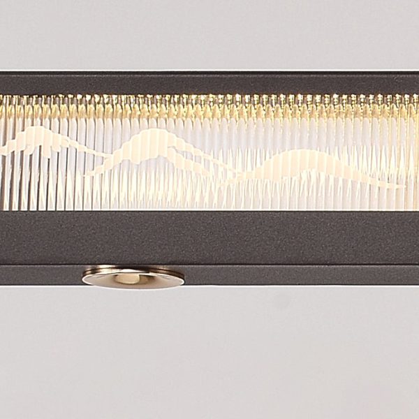 Traditional Chinese Iron, Acrylic & Stainless Steel Rectangular LED Chandelier For Dining Room & Living Room - Image 7