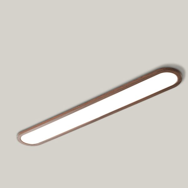 Traditional Vintage Iron & Acrylic Oval Long LED Flush Mount Ceiling Light For Hallway, Bedroom & Living Room - Image 12