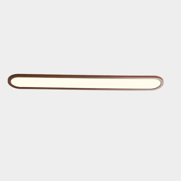 Traditional Vintage Iron & Acrylic Oval Long LED Flush Mount Ceiling Light For Hallway, Bedroom & Living Room - Image 11