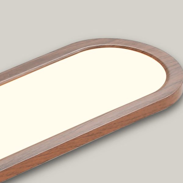 Traditional Vintage Iron & Acrylic Oval Long LED Flush Mount Ceiling Light For Hallway, Bedroom & Living Room - Image 9