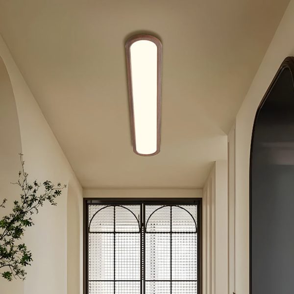 Traditional Vintage Iron & Acrylic Oval Long LED Flush Mount Ceiling Light For Hallway, Bedroom & Living Room - Image 18