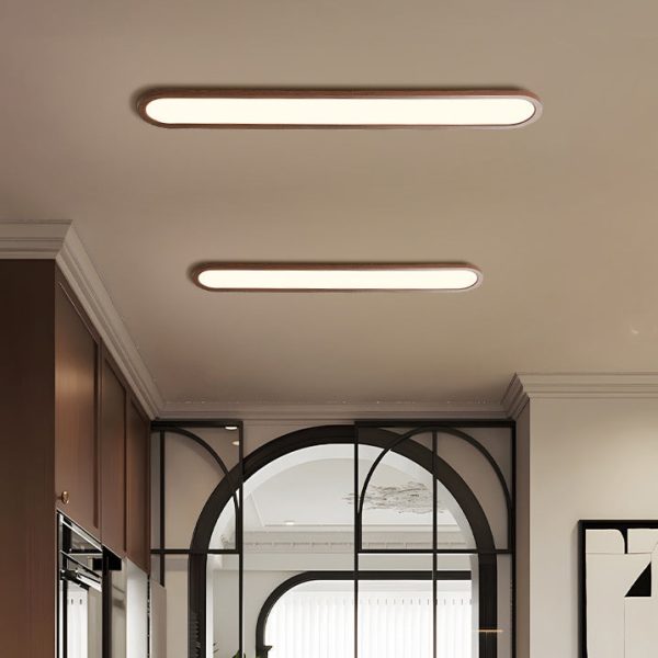 Traditional Vintage Iron & Acrylic Oval Long LED Flush Mount Ceiling Light For Hallway, Bedroom & Living Room - Image 14