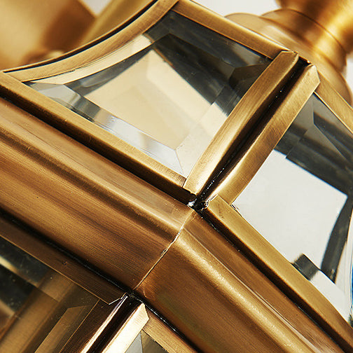 BS-Lighting-AM01660-7.jpg Traditional European Brass Glass Polygonal 1-Light Waterproof Wall Sconce Lamp For Bedroom Patio And Garden - Image 8