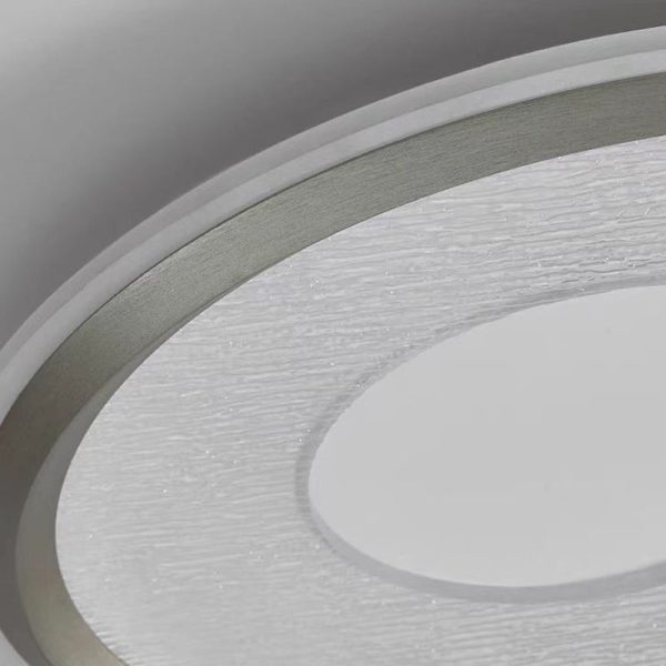 Modern Minimalist Aluminum, Iron & Acrylic Round LED Flush Mount Ceiling Light For Bedroom & Living Room - Image 9