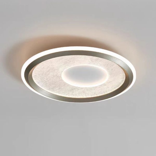 Modern Minimalist Aluminum, Iron & Acrylic Round LED Flush Mount Ceiling Light For Bedroom & Living Room - Image 12