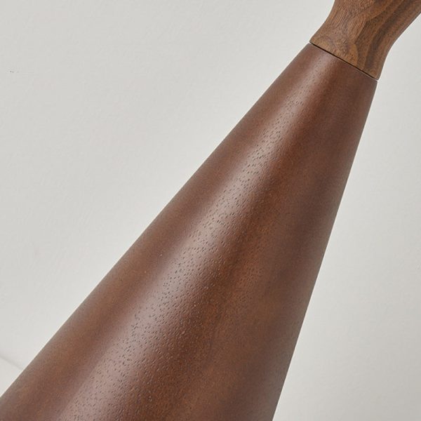 Traditional French Wood & Silk Dome Shade 1-Light Standing Floor Lamp For Bedroom & Living Room - Image 5