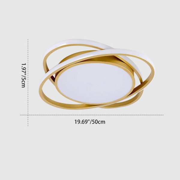 Modern Minimalist Iron Acrylic Round LED Flush Mount Ceiling Light For Bedroom & Living Room - Image 5