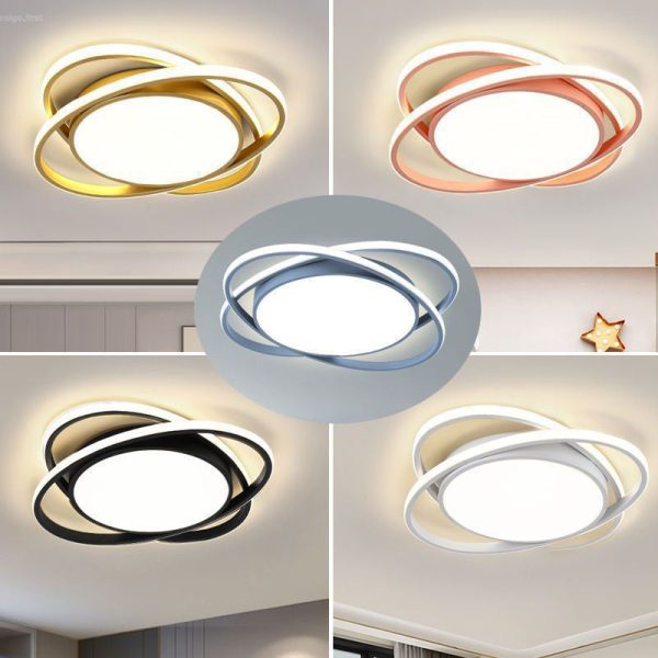 Modern Minimalist Iron Acrylic Round LED Flush Mount Ceiling Light For Bedroom & Living Room - Image 21