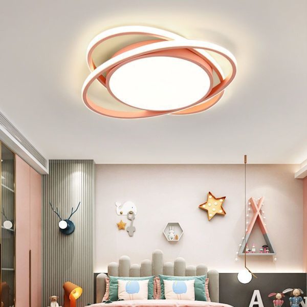 Modern Minimalist Iron Acrylic Round LED Flush Mount Ceiling Light For Bedroom & Living Room - Image 3