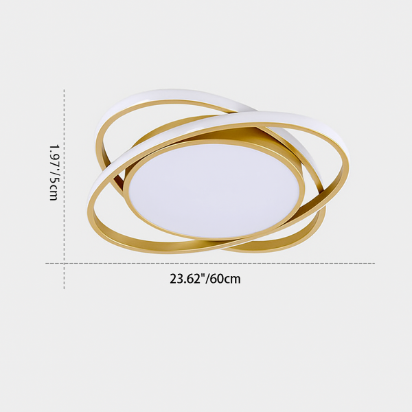 Modern Minimalist Iron Acrylic Round LED Flush Mount Ceiling Light For Bedroom & Living Room - Image 6