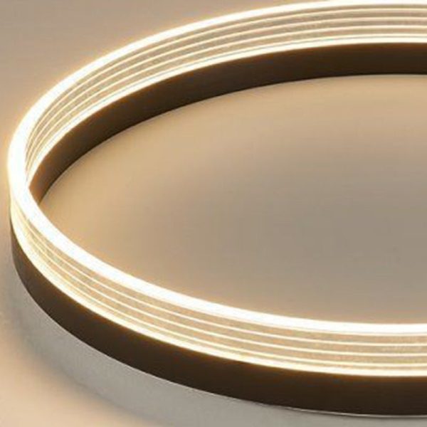 Modern Luxury Aluminum Acrylic Geometric LED Flush Mount Ceiling Light For Bedroom & Living Room - Image 8