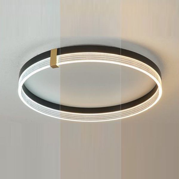 Modern Luxury Aluminum Acrylic Geometric LED Flush Mount Ceiling Light For Bedroom & Living Room - Image 14